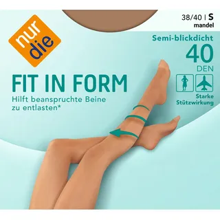 NUR DIE Fit in Form 40 DEN Strumpfhose Damen Mandel L