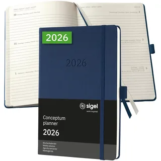 Sigel Buchkalender Conceptum 2026 dunkelblau