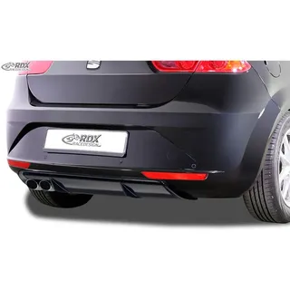 RDX Racedesign Heckschürzenansatz 'Diffuser' kompatibel mit Seat Leon 1P Facelift 2009-2012 exkl. FR/Cupra (ABS Schwarz glänzend)