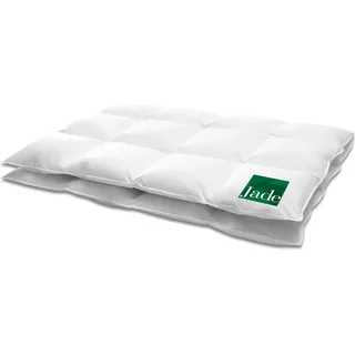 HANSKRUCHEN Jade Daunendecke 240x220 cm Medium 90% Daunen waschbar Allergiker Kassettendecke atmungsaktiv Decke weiss - Weiß