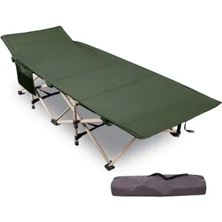 REDCAMP XXL Feldbett für Erwachsene 226kg, 71cm Extra breite Campingbett klappbar, Stabile Faltbar Betten für Outdoor Camping Reisen Büro Indoor, Grün