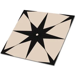 Tulup Selbstklebende Wandfliesen 9 Stück 30x30 cm - Stern , Beige , Textil , Quadratisch , 30x1.6x30 cm , Tapeten & Wandverkleidungen, Wandtattoos & Sticker