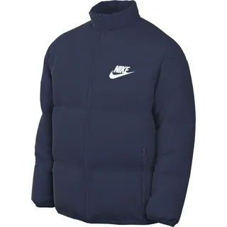 Nike Herren Club Puffer Jacke, Midnight Navy/White, S
