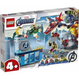 LEGO 76152 Super Heroes Marvel 4+ Avengers – Lokis Rache Set, Super Heroes Serie mit Iron Man & Hulk Figuren
