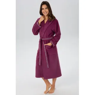 Bruno Banani Damenbademantel »Danny, ideal für Sauna & Spa, Hotelbademantel, Morgenmantel« 1 Stk. mit Logostreifen, aus 100% Baumwolle, XS-3XL, lila