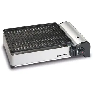 Kemper Tragbarer Gasgrill Für Camping - Silver / Black - One Size