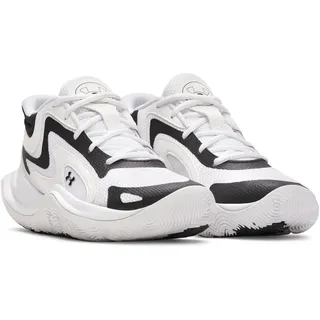 Under Armour Jet '25 Basketballschuhe Kinder 100 - white/black/black 40