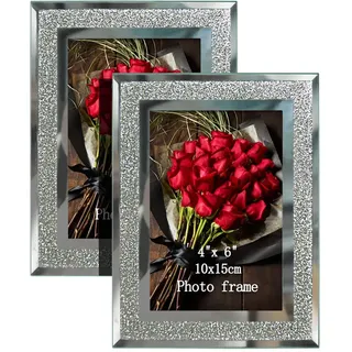 PETAFLOP Bilderrahmen silber 10x15 cm 2er Set
