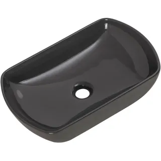 Mid.you Waschbecken , Grau , Keramik , 50x12.5x31.5 cm , Badezimmer, Waschbecken & Armaturen, Waschbecken