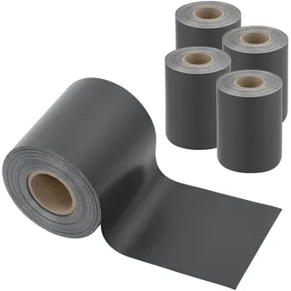 In And OutdoorMatch Sichtschutzfolie Arvilla - für Zaun - Flechtband - 140 m - Anthrazitgrau matt - Rattan-Optik - Grau