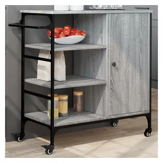 vidaXL Küchenwagen Grau Sonoma 87,5x38,5x84,5 cm Holzwerkstoff