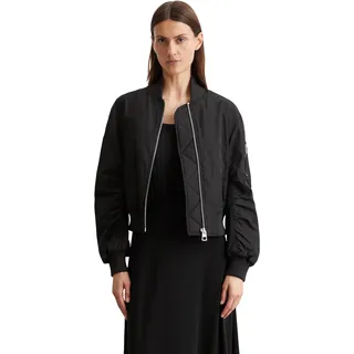 Marc O'Polo MARC O'POLO, "aus recyceltem Polyester-Twill", Damen, Gr. 36, schwarz, Obermaterial: 100% Polyester, regular fit, Strickbündchen, Jacken Outdoorjacke