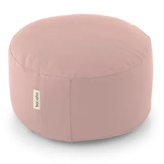 basaho WHEEL Zafu Meditationskissen Yogakissen | Bio-Baumwolle | Buchweizenschalen | Abnehmbarer und waschbarer Bezug (Hellrosa)