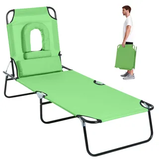 Outsunny Sonnenliege 187 x 58 x 36 cm Grün