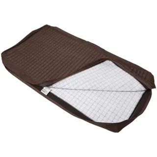 Homescapes Sitzkissen-Bezug für Sofa-Auflage 100/50/10 cm, Velours , Braun , Textil , Uni , Rechteckig , 50x10x100 cm , Oeko-Tex® , Heimtextilien, Wohntextilien, Sitzkissen