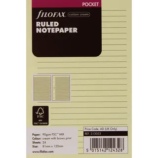Filofax 213053 Pocket Notizpapier, blanko, cotton cream