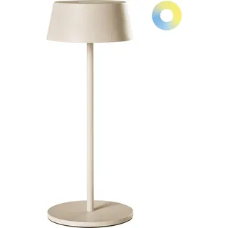 BELIANI LED Tischlampe Beige Metall 37 cm Hoch Aufladbar Kabellos mit USB-C-Ladefunktion Modernes Design für Outdoor Indoor Garten Terrasse Balkon - Beige