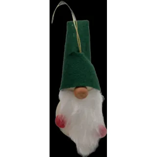 Christbaumschmuck Wichtel mit grüner Mütze h 10cm Baumdeko Weihnachtswichtel