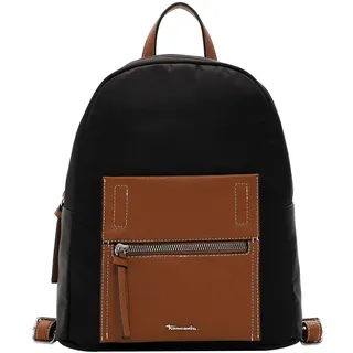 Rucksack TAMARIS "Rucksack TAS Fabrizia", Damen, Gr. B/H/T: 29cm x 34cm x 13cm, schwarz (schwarz 100), Polyester, Rucksäcke Rucksack