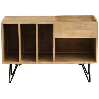 miliboo Sideboard für Schallplatten aus Mangoholz und Metall B 90 cm BOOGIE