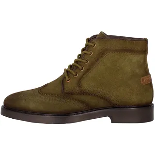 YEPA Herren Brogue-Stiefeletten, Oliv, 41 EU