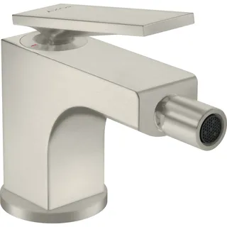 hansgrohe AXOR Citterio Bidetmischer, Zugstangen-Ablaufgarnitur, Ausladung 110mm, 39214800, Farbe: Stainless Steel Optic