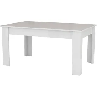 Ausziehbarer Esstisch Dkofle, Ausziehbare Konsole für bis zu 10 Sitzplätze, ausziehbare Konsole 100 % Italy, cm 140/190x90h75, glänzend weiß - Weiß