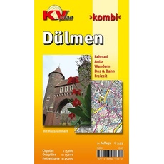 Dülmen, KVplan, Radkarte/Wanderkarte/Stadtplan, 1:25.000 / 1:15.000 / 1:5.000