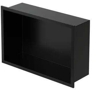luxebath Duschnische Schwarz 30/20 cm , Metall , 22x10x32 cm , Badezimmer, Baden & Duschen, Duschregale & Duschablagen