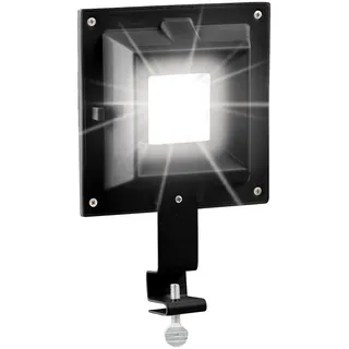 Lunartec Solarlampe für Dachrinne: Solar-LED-Dachrinnenleuchte, 20 Lumen, 0,2 Watt, Licht-Sensor, schwarz (LED Dachrinnen-Solarleuchte, Solar Dachrinnenlicht, Wandleuchte)