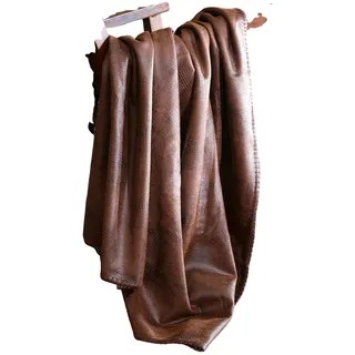 Carstens, Inc. Wyoming Überwurfdecke, Kunstleder, Einheitsgröße, Braun