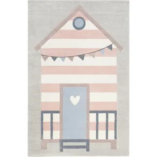 Esprit Kinderteppich , Rosa, Hellgrau , Textil , Strand , rechteckig , 133x200 cm , Textiles Vertrauen - Oeko-Tex® , für Fußbodenheizung geeignet, in verschiedenen Größen erhältlich, für Hausstauballergiker geeignet, Fasern thermofixiert (heatset), pflegeleicht, strapazierfähig , Teppiche und Böden, Teppiche, Kinderteppiche