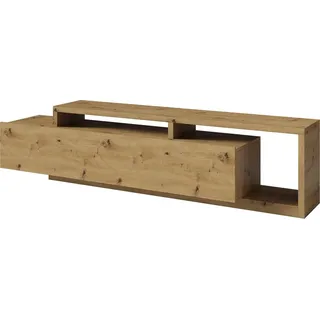 Furniture24 Fernsehschrank Bota 40 Unterschrank Lowboard mit Aufsatz und Schublade 219 x 52 x 45 cm Artisan Eiche