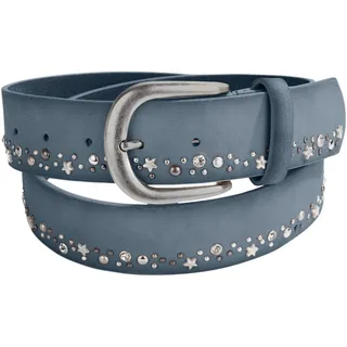 Heine Damengürtel Leder blau 85