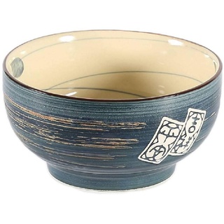 lachineuse - Ramen Schüssel - Blaue Tönung ⌀ 16,5 cm - Großer Japanischer Schüssel 1000 ml - Ramen Bowl Keramik - Reisschüssel, Frühstücks- & Suppenschale - Japan Deko Geschenk