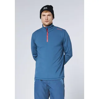 Strickfleece-Pullover CHIEMSEE, Herren, Gr. M, set sail, Obermaterial: 78% Polyester, 22% Elasthan, normal, Rundhals, Pullover Strickfleece-Pullover, mit sportlichem Logodruck, Langarm-Design, aus Strickfleece