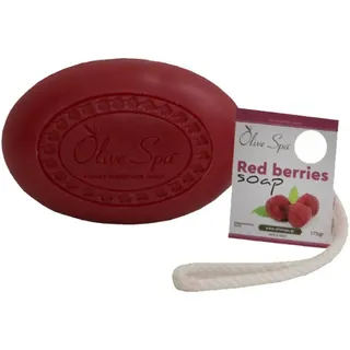 Olive-Spa - Handgemachte Kordel-Seife mit roten Beeren-Duft 175 g