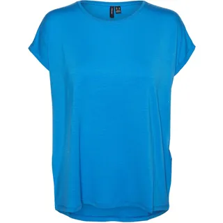 Vero Moda Damen VMAVA PLAIN Top Gajrs Noos T-Shirt, Blau-4, S - S