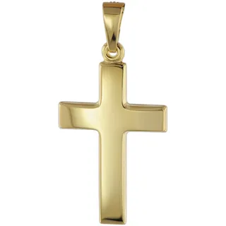 trendor 08610 Kreuz Anhänger für Damen und Herren 585 Gold 21 mm