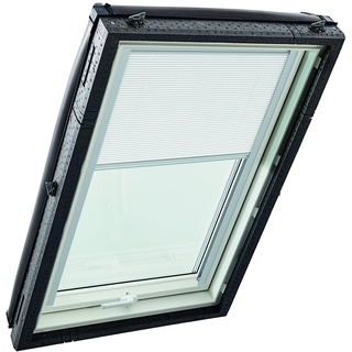 Original Roto Faltstore ZFA Faltrollo für Roto Dachfenster Führungsschiene Silber Plissee für Roto Dachfenster der Baureihe Designo R4/R7 und Classic K 43/73 mit Größe 114/098 | 11/09 Farbe Weiß