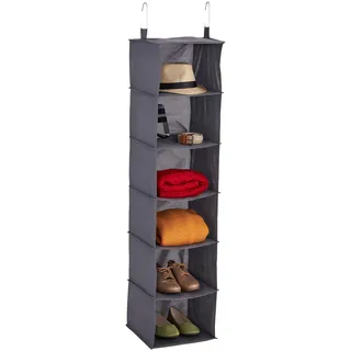 Relaxdays Hängeregal Kleiderschrank 139 x 30 x 30 cm 2-tlg. grau