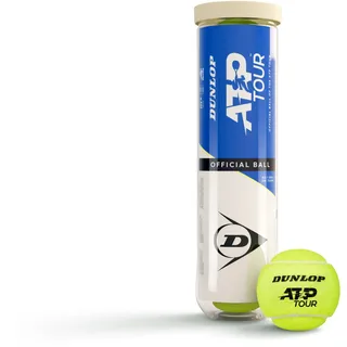 Dunlop Tennisball ATP Tour - für Sand, Hartplatz und Rasen (4 Bälle)