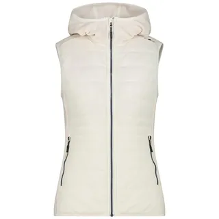 CMP Woman Fleece Vest Hybrid FIX Hood b.co gesso (A143) 38