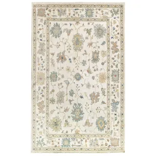 Hamid Gadea Teppich, Beige, 100% Wolle, orientalischer Teppich für Wohnzimmer, Schlafzimmer, (300 x 200 cm)