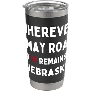 Nebraska Wo auch immer ich umherstreifen mag, mein Herz bleibt in Nebraska Doppelwandiger Edelstahl-Thermobecher
