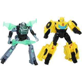 Transformers EarthSpark Cyber-Combiner Bumblebee und Mo Malto Actionfiguren