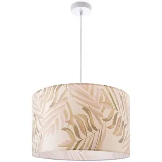 Paco Home Pendelleuchte »Kuba 126« E27 Lampenschirm Esstisch Hängelampe Wohnzimmer Kinderzimmer Palme weiß