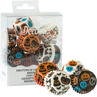 Decora, 0339711 Packung mit 200 thematischen Förmchen Bon Bon Halloween, zum Backen, Präsentieren und Verschenken von Muffins und Süßigkeiten, hitzebeständig bis 180 °C, in praktischer