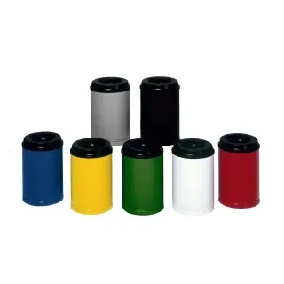 VAR Papierkorb 80 Liter feuersicher, aus Stahlblech gefertigt, Farbe: rot