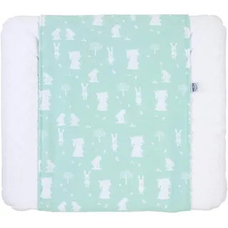 Zöllner Wickelauflagenbezug , Mintgrün , Textil , Tier , 54x150 cm , Made in Germany, Oeko-Tex® Standard 100 , beidseitig verwendbar , Pflegen, Wickeln, Wickelauflagen
